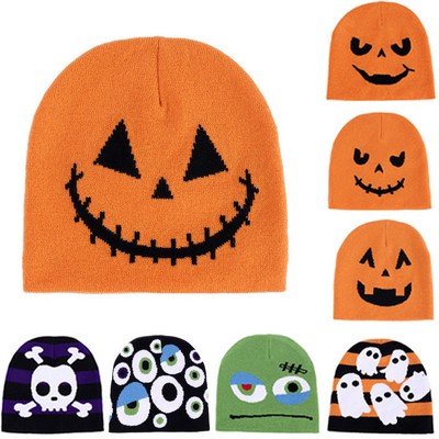 Funny Halloween Themed Acrylic Knitted Beanie Hat