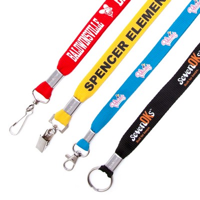 5/8" Pricebuster Flat Polyester Lanyard