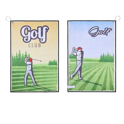 16" X 24" Microfiber Golf Towel With Carabiner